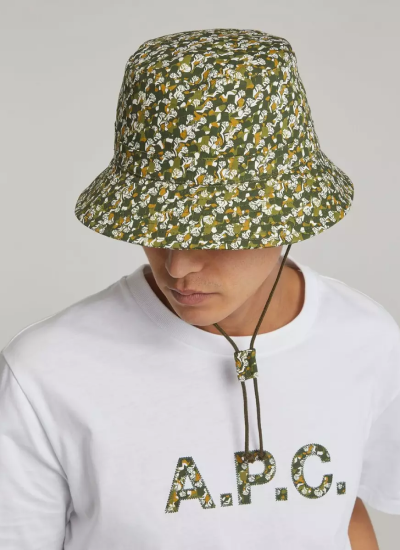 A.P.C. x Liberty Bob Marlon Khaki Camo Tana Lawn Cotton Liberty Print Bucket-Hat