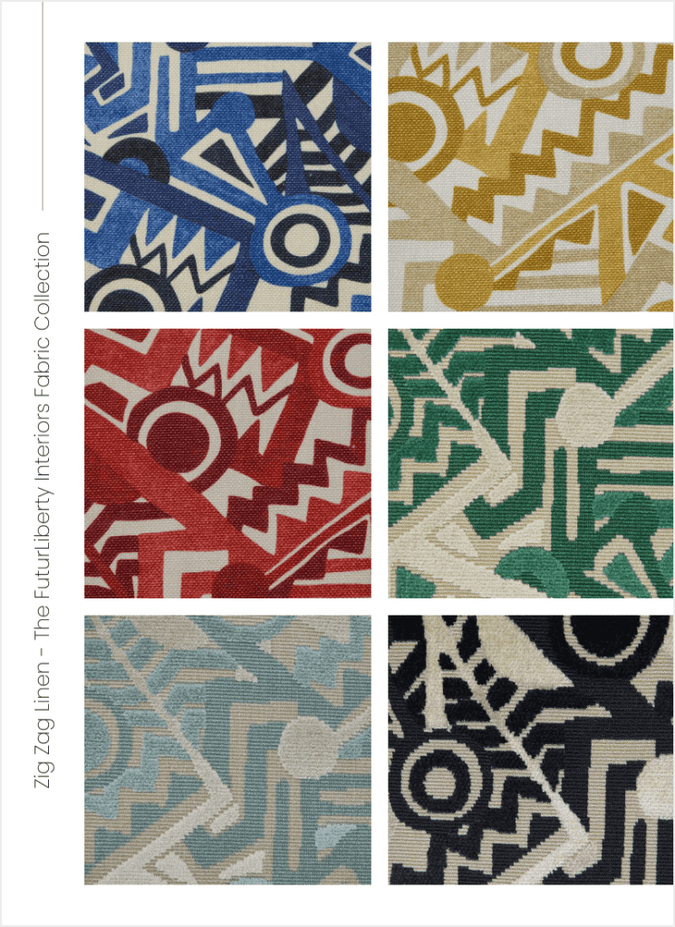 Zig Zag Linen - The FuturLiberty Interiors Fabric Collection