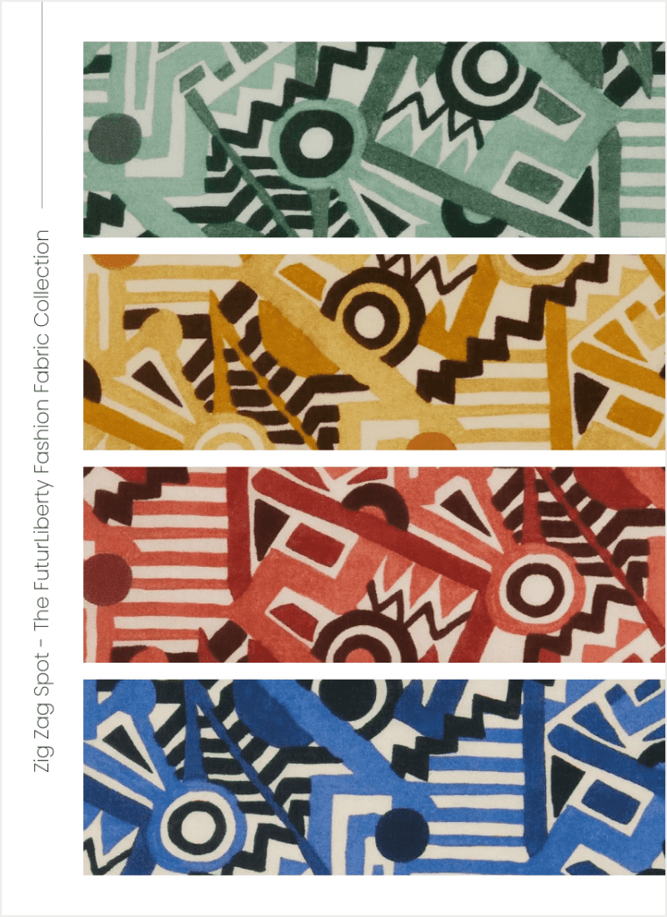 Zig Zag Spot - The FuturLiberty Fashion Fabric Collection - Geometric