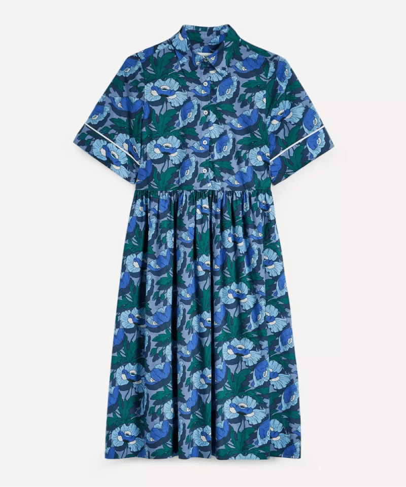 Butterfield Poppy Tana Lawn™ Cotton Short-Sleeve Shirt Dress