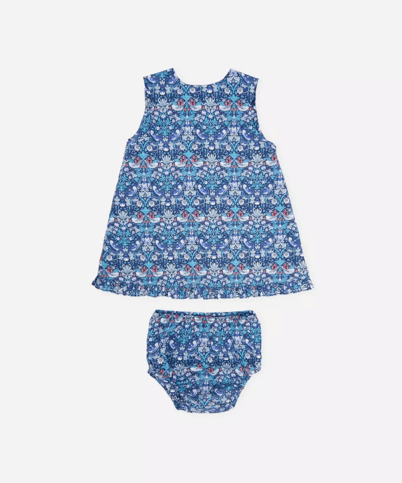 Strawberry Thief Wrap Dress and Bloomers 3 Months-3 Years