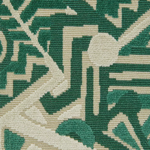 Zig Zag Velvet in Cetona_ Green