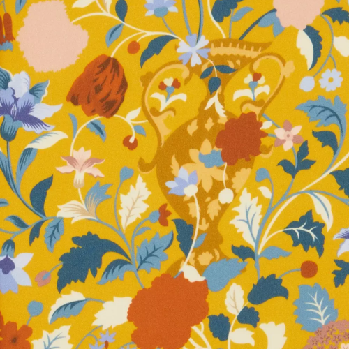 Garden of Adonis Silk Satin - Yellow