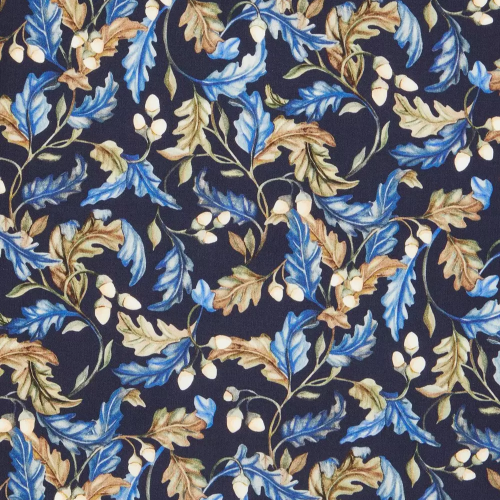 Oak Crown Cotton Poplin - Blue