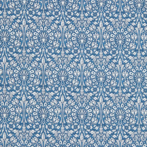 Peacock House Cotton Poplin - Blue