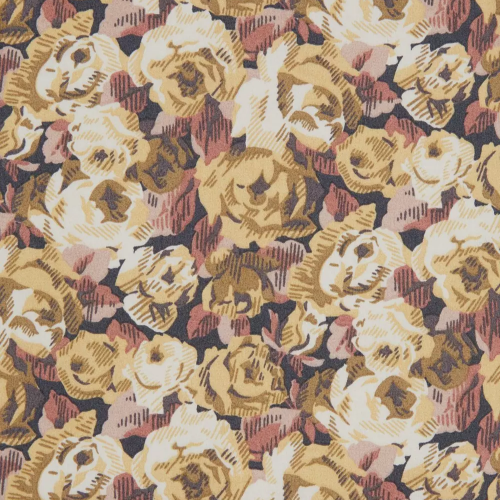 Roman Rose Cotton Poplin - Brown