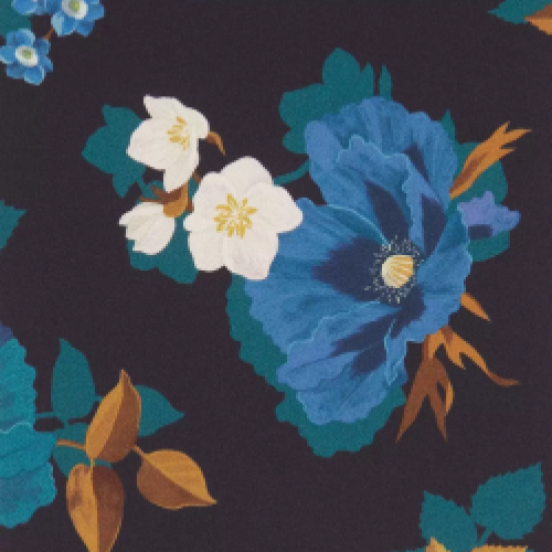 Valley of Nysa Silk Twill - Blue