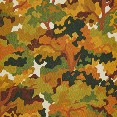 Woodland Canopy Silk Twill - Yellow