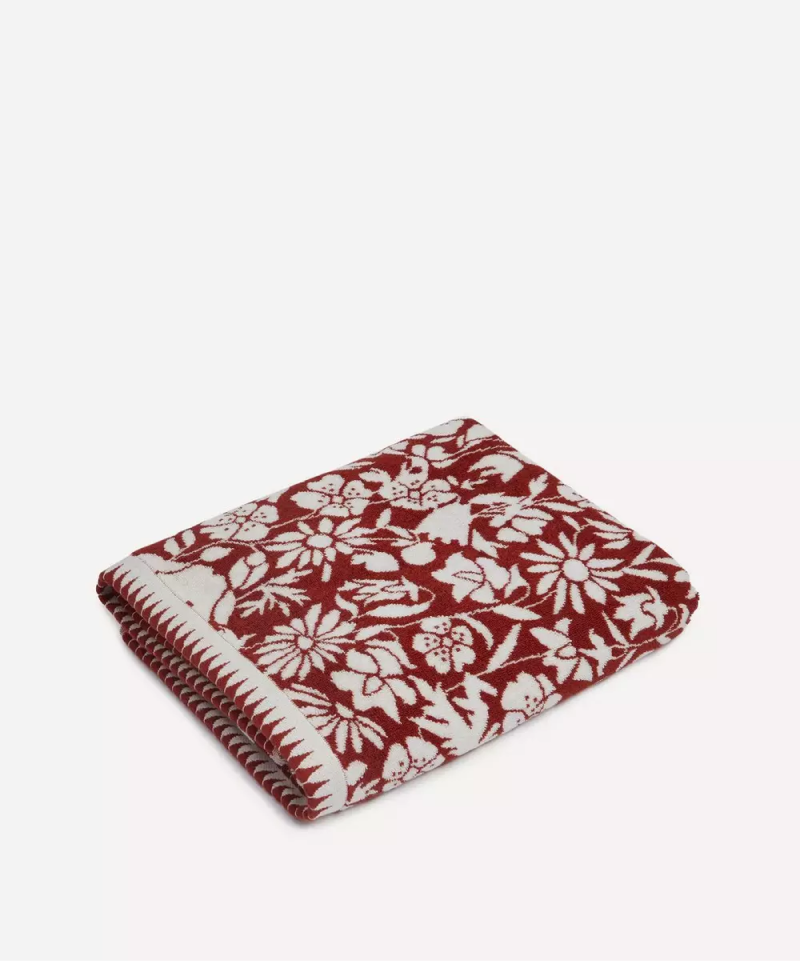 Poppy Dawn Bath Sheet 90x150cm - Red