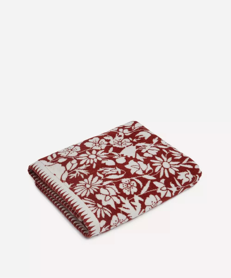 Poppy Dawn Hand Towel 50x90cm - Red