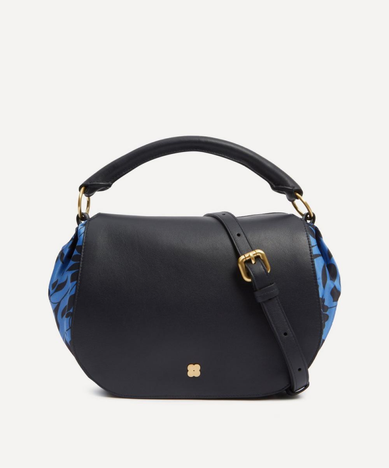 Poppy Dawn Top Handle Bag - Navy Blue