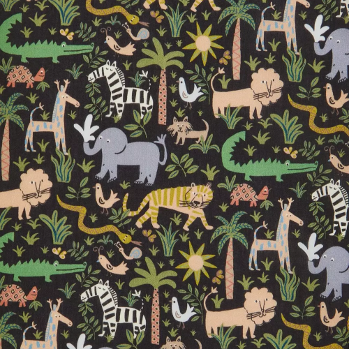 Louie’s Jungle Tana Lawn™ Cotton_ Black