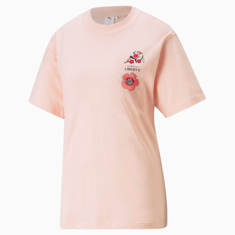 PUMA x LIBERTY Women's Graphic Tee - Rpse Dust