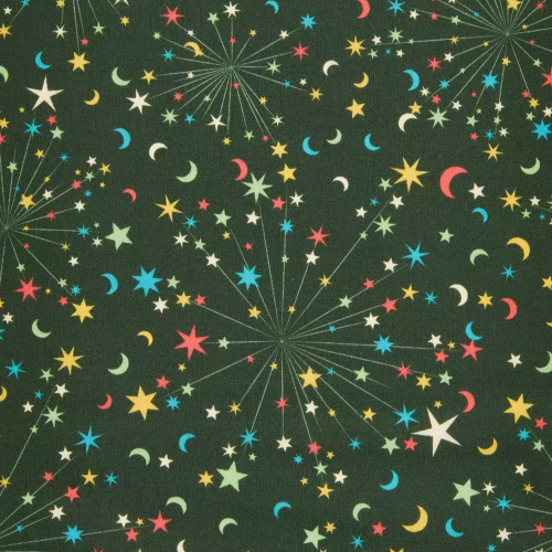 Helen’s Starry Sky Organic Tana Lawn™ Cotton_ Green