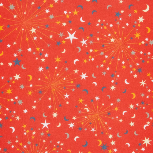 Helen’s Starry Sky Organic Tana Lawn™ Cotton_ Red