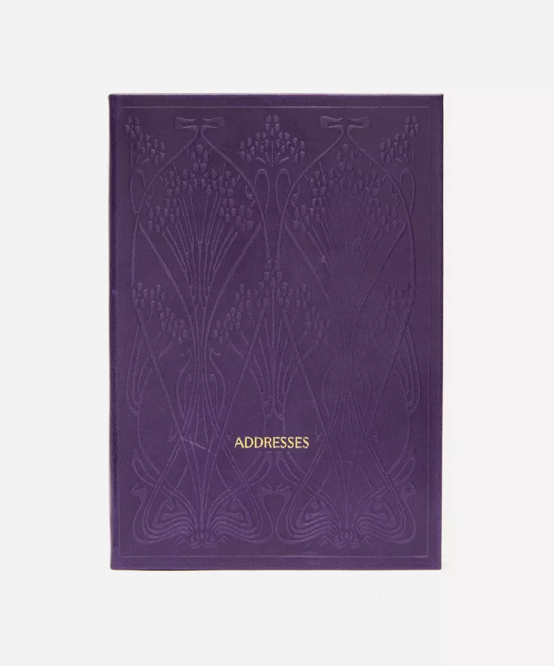 Ianthe A5 Leather Address Book Purple